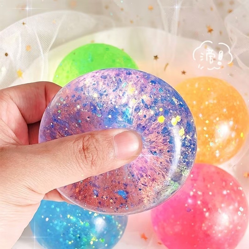 น่ารัก Ice Cube Sequins Maltose Slow Rebound Squishy ความเครียดบรรเทาบีบ Fidget ของเล่น