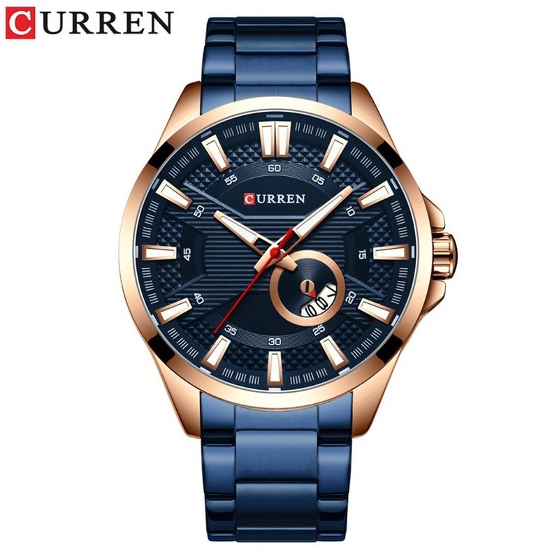 CURREN CURREN 8372 Quartz Mens Watch นาฬิกา Luminous Business Steel Band Mens Watch
