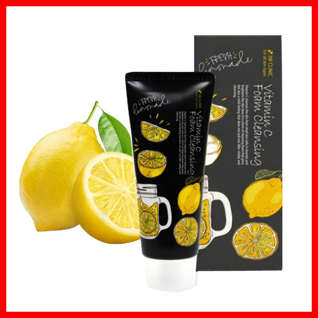 3W CLINIC [คลินิก 3w] Vitamin C Foam Cleanser, 1pc / Korean Foam Cleanser / Brightening Effect / ของ
