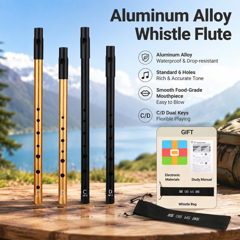 Tin Whistle Irish Whistle ขลุ่ย 6 รู สำหรับมือใหม่ เป่าง่าย ใช้ฝึกดนตรีและเล่นเพลงพื้นบ้าน