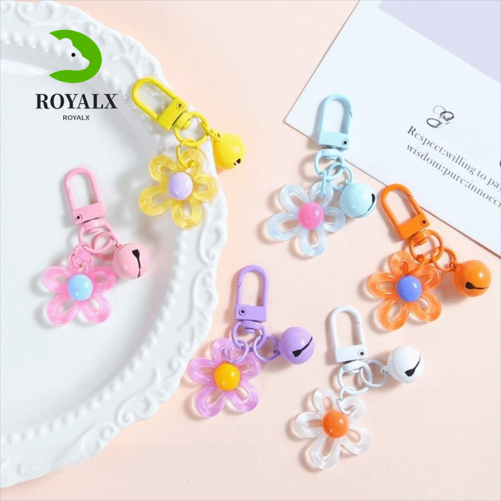 พวงกุญแจดอกไม้ ROYALX, จี้แหวนกุญแจดอกไม้เยลลี่อเนกประสงค์, เรซิ่นน่ารัก DIY อุปกรณ์เสริมของขวัญสําหรับเด็ก