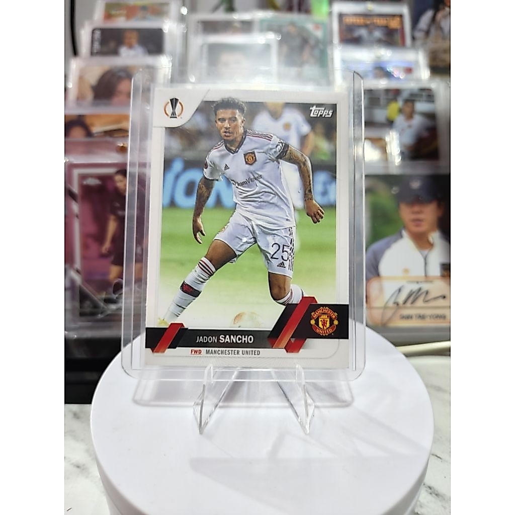 การ์ดฟุตบอล Topps Manchester United Jadon Sancho ดั้งเดิม Photocard