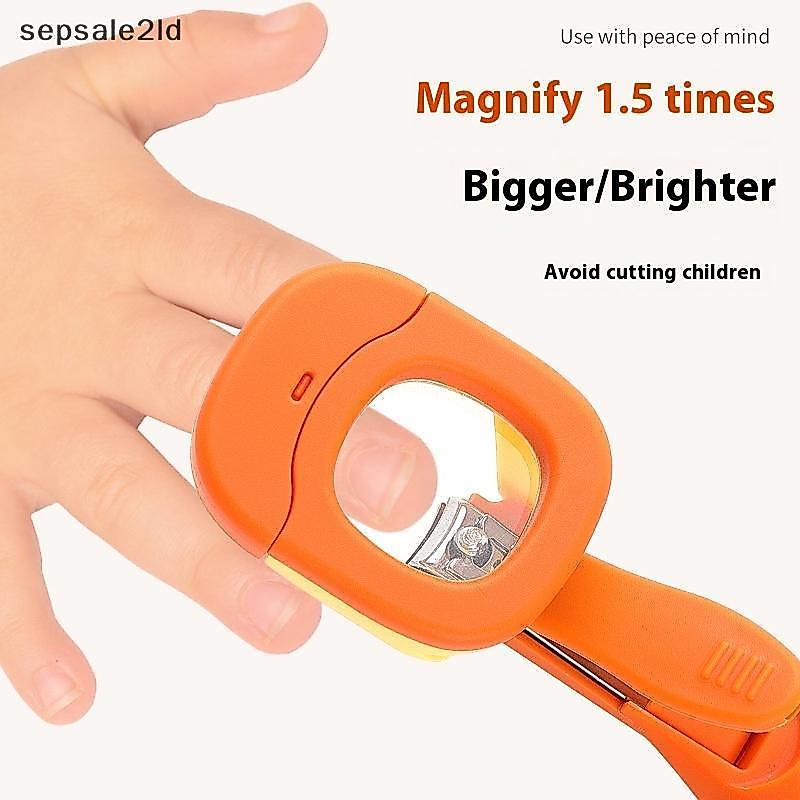 (seps) กรรไกรตัดเล็บผู้สูงอายุสําหรับทารกพร้อมไฟ LED/แว่นขยาย Splashproof Nail Trimmer เล็บมือเล็บเท้ากรรไกรตัด Care (TH)