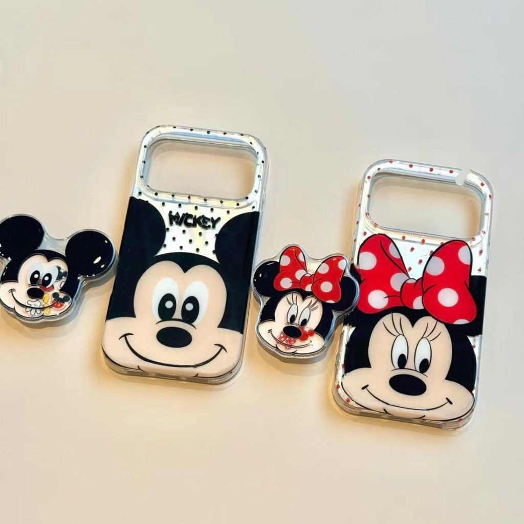 เคสโทรศัพท์เหมาะสําหรับiPhone 11 12 13 14 15 16 17 Pro max Plus Air Polka Dot Big Face Mickey Minnie Shock-proofกันกระแทกเคสรวมทุกอย่างAM5P