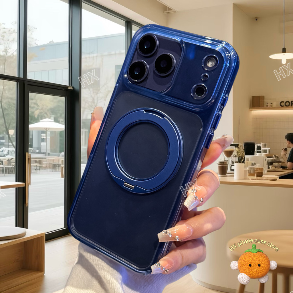 หรูหรา Frosted Magnetic Case Ice Fog 360 Stand สําหรับ iPhone 17 Pro / 17 Pro Max Anti-Yellowing และ Drop-Resistant