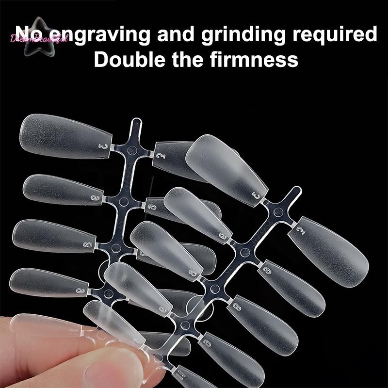 <ดีบีเอฟ-ที> 100ชิ้นกดบนเล็บเคล็ดลับเต็มปกบางเฉียบเล็บปลอมแพทช์เล็บเจลระบบขยายใสเล็บปลอมอุปกรณ์ศิลปะใหม่ - รูปที่ 6