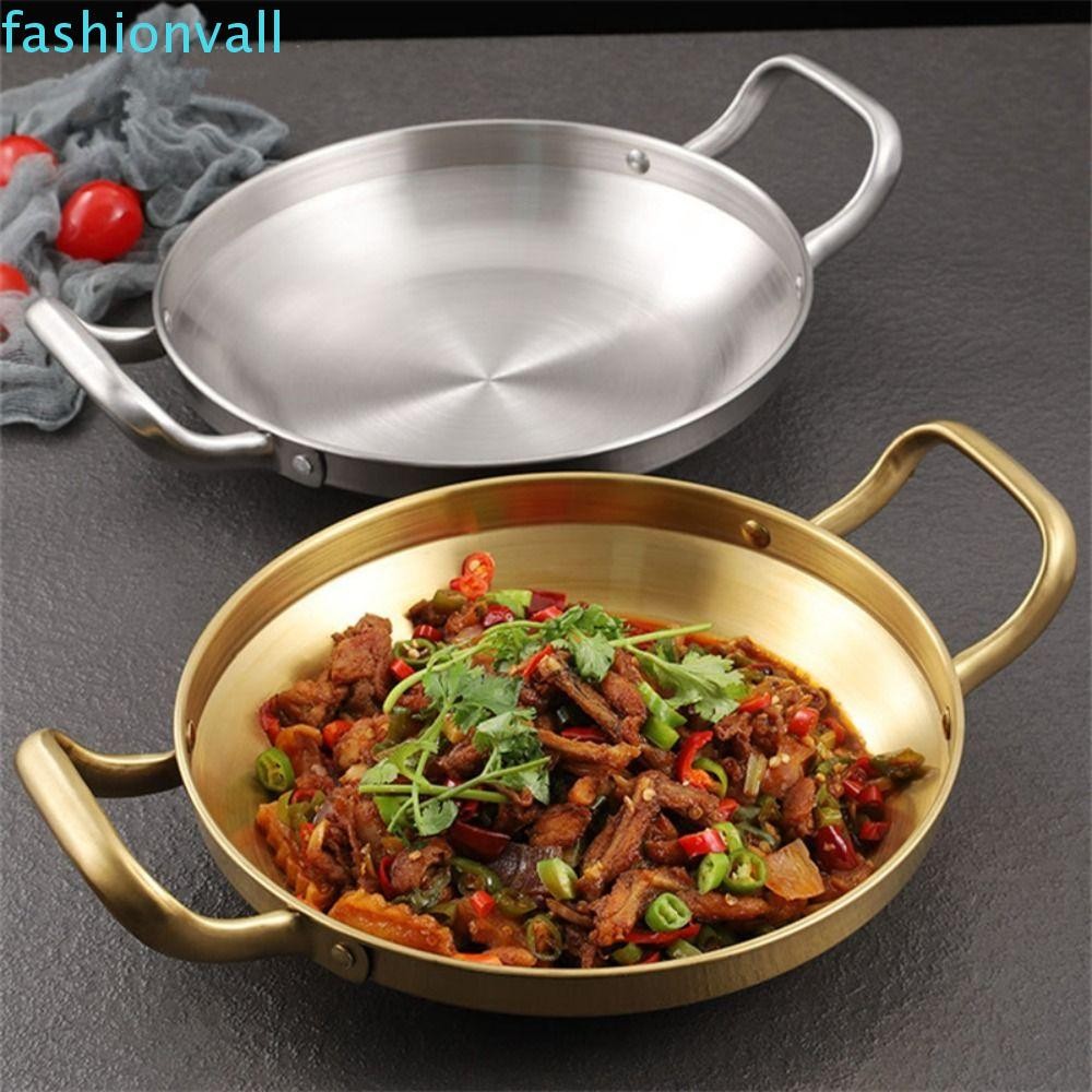 FASHIONVALL ทําอาหารที่บ้านสําหรับเครื่องครัว กระทะซอส Paella Pan