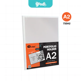 แฟ้มสะสมผลงาน E-file รุ่น 750A แฟ้ม A2 / A3 PORTFOLIO อี-ไฟล์ แฟ้มเก็บโปสเตอร์ เก็บเอกสาร (จำนวน1ชิ้น)