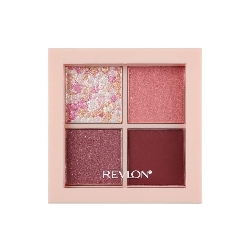 Revlon Dazzle Eyeshadow Quad 003 Vintage Rose Color Image: Bordeaux Pink Japanese Development Eyesha