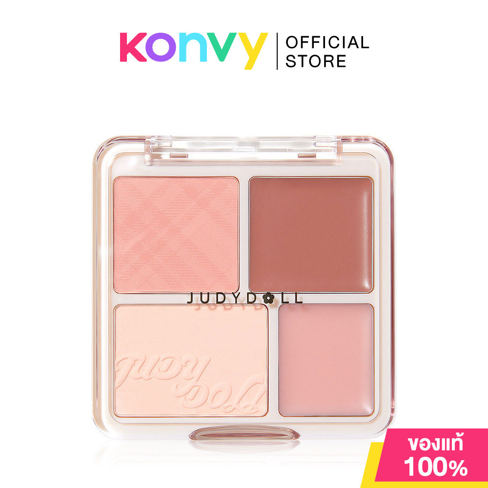 JUDYDOLL Blush & Highlight Palette 9g จูดี้ดอล บลัชออนและไฮไลท์พาเลท. รูปที่ 3