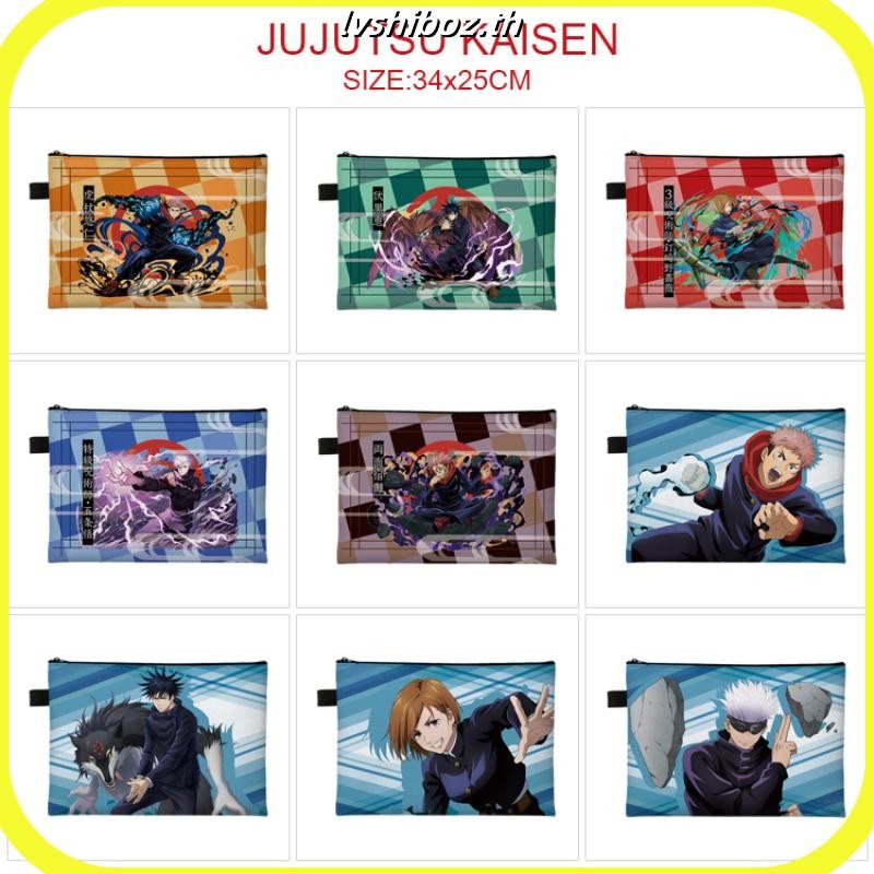 Jujutsu Kaisen Inumaki Toge Cartoon A4 File Bag Anime Full Color Canvas File Bag Information Bag Sta