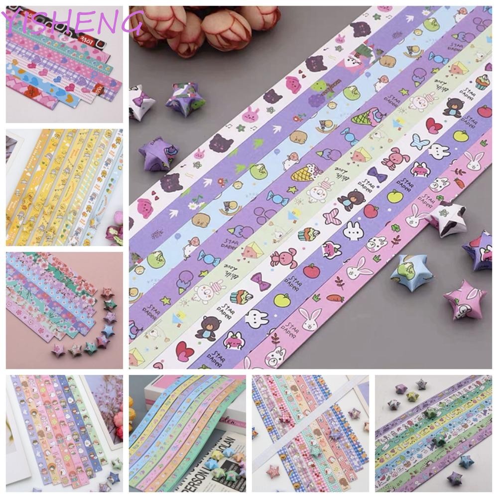 YISHENG58BS Origami Stars Paper, Star Paper Strips Paper Craft Star Folding Paper, Kawaii Lucky Deli
