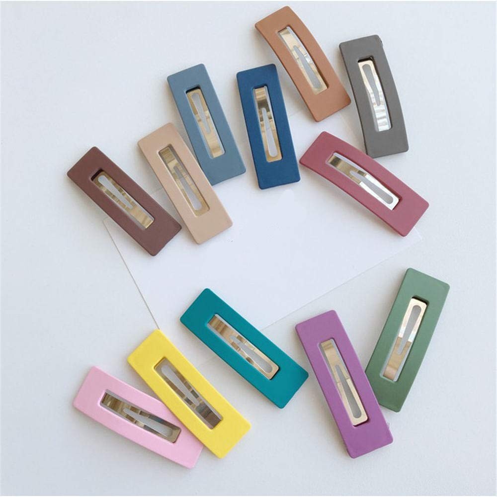 5PCS กิ๊บติดผมสี่เหลี่ยม กิ๊บหนีบผม สไตล์เกาหลี เรียบง่าย แฟชั่นสำหรับผู้หญิง Hair Claw Clip - รูปที่ 5