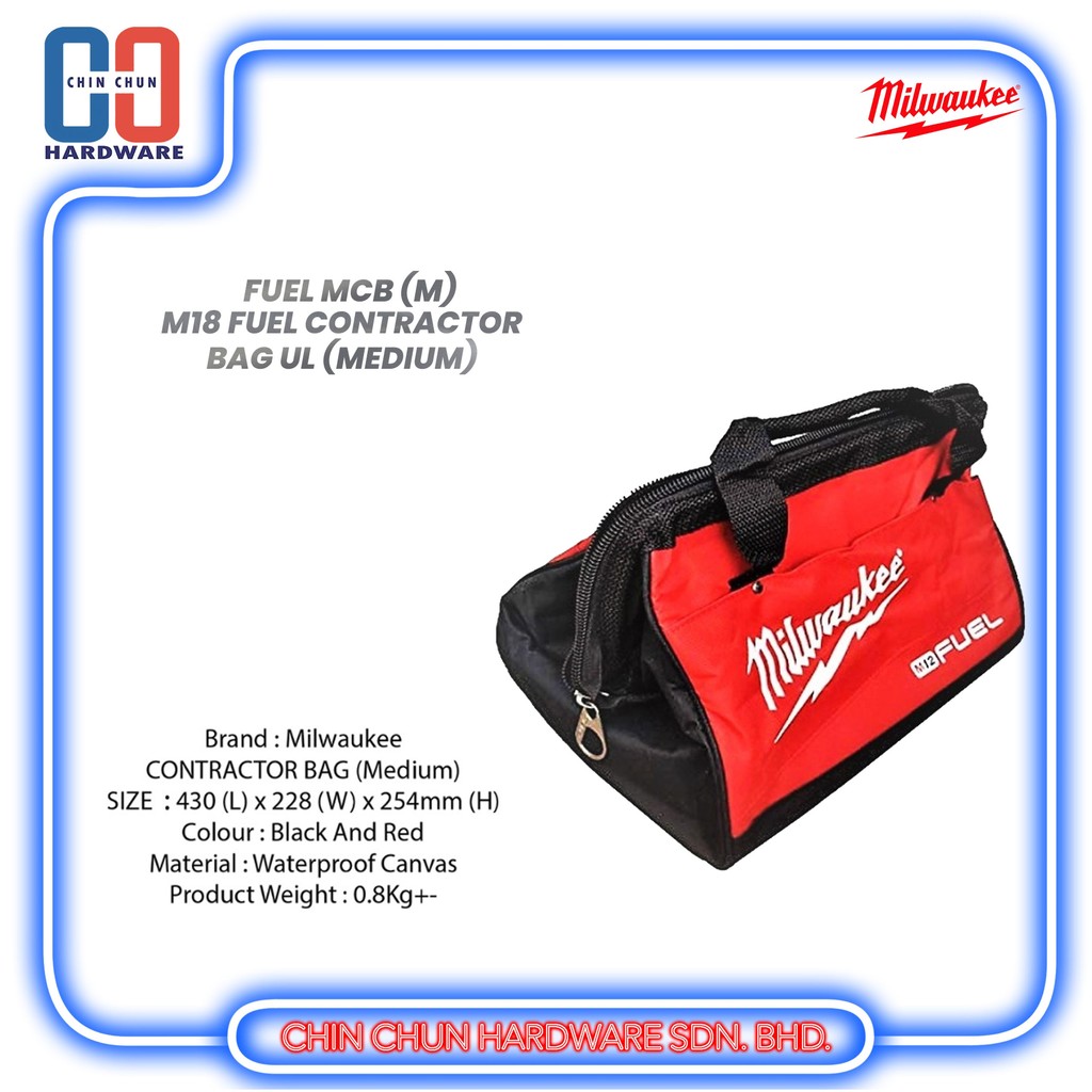 FUEL MCB (M)-M18 MILWAUKEE M18 FUEL CONTRACTOR BAG UL (MEDIUM)