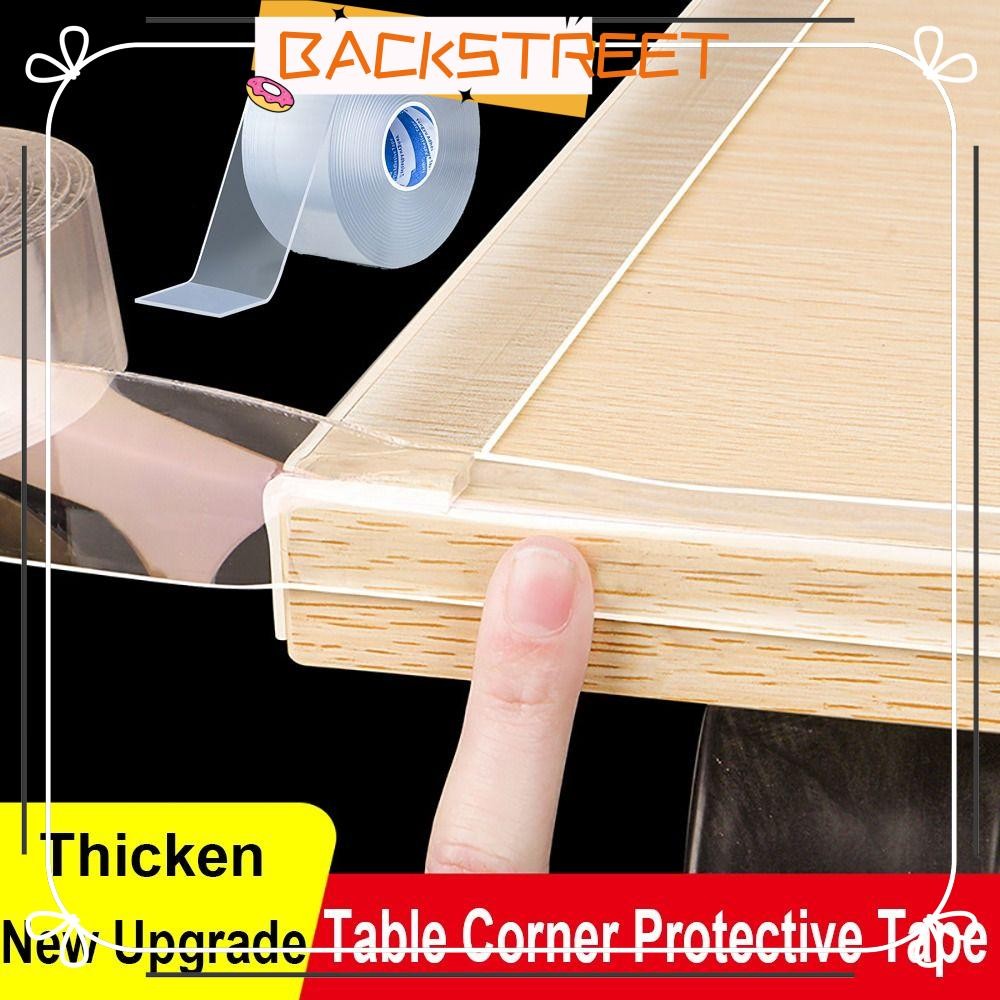 BACKSTAGEREAT แถบป้องกัน, Collision Proof Baby Safety Table Edge Guard Tape, หนาโปร่งใสนุ่มเฟอร์นิเจอร์มุมกันชน