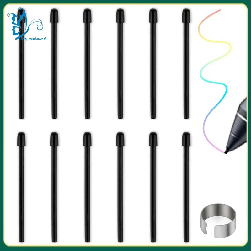 [betsy_eisenhower.th] ชุดปลายปากกาปากกามาตรฐานสําหรับ WACOM, ชุดปลายปากการีฟิลเปลี่ยนสีดํา 12 ชิ้นสํ