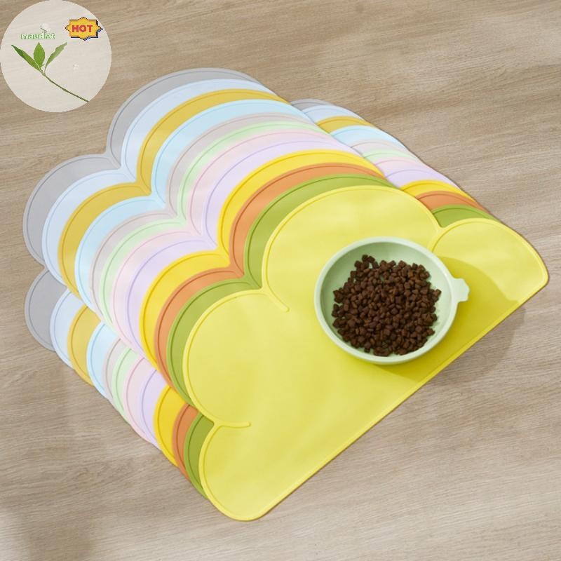 เมา สัตว์เลี้ยงเสื่อกันน้ําสุนัขแมวชามเสื่อซิลิโคนลื่นสัตว์เลี้ยงให้อาหารเสื่อสุนัขกินชามถาดเบาะ ใน