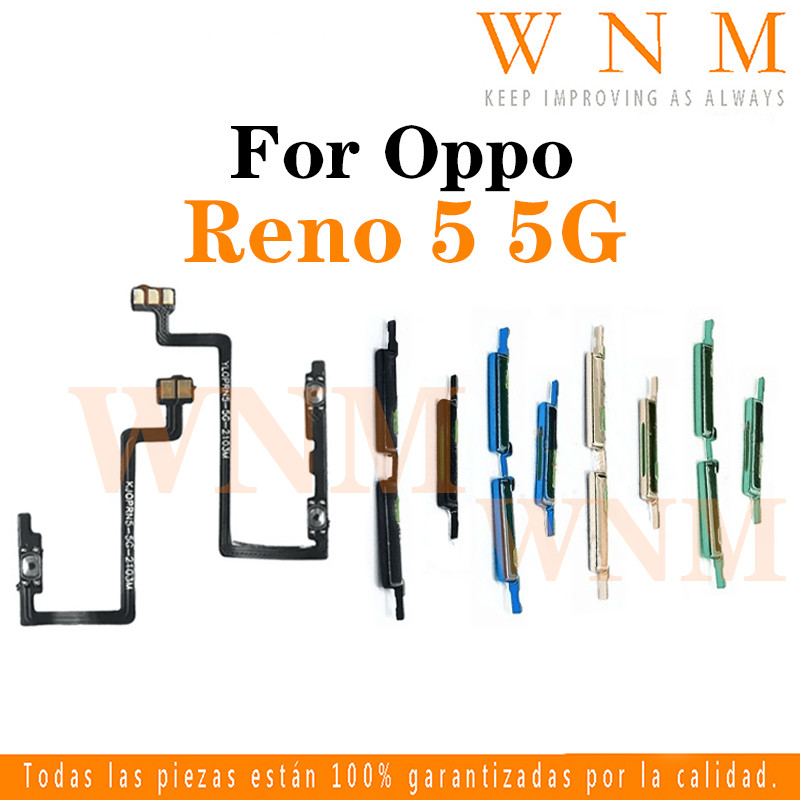 สําหรับ OPPO Reno 5 5G ปุ่ม flex บน/ปิดปุ่มสวิทช์ด้านข้าง Key Volume Up Down Flex สายโทรศัพท์มือถือ Part