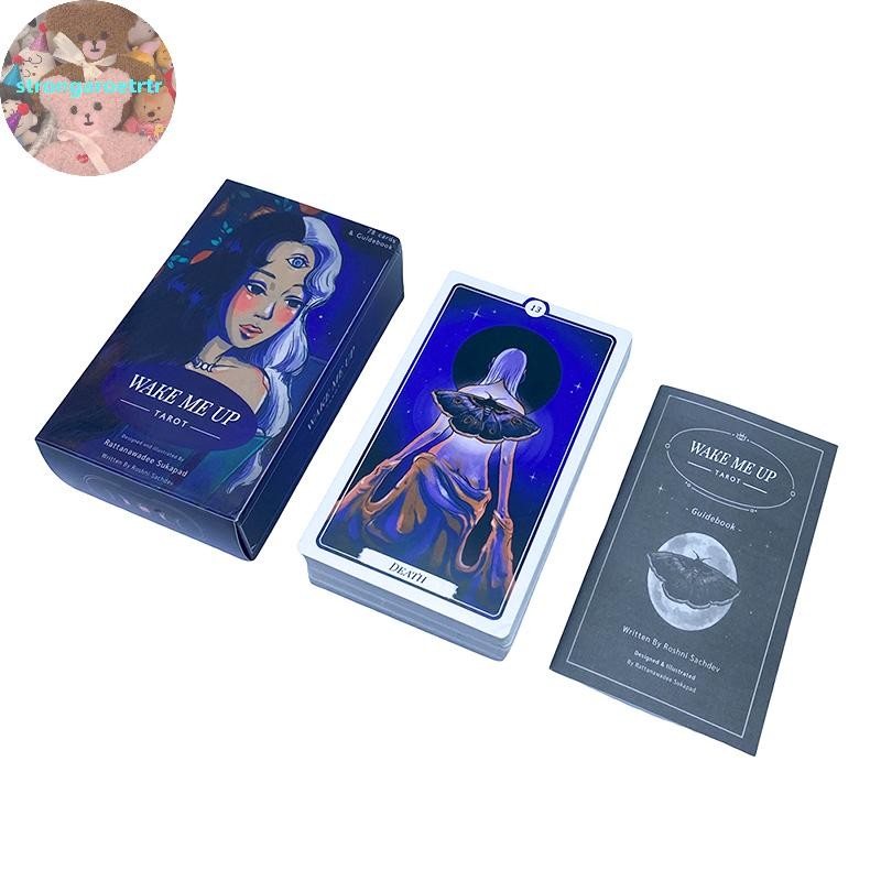 Strongaroetrtr 12*7 ซม.Wake Me Up Tarot Card Divination Prophecy Deck Family Party เกมกระดานเริ่มต้น