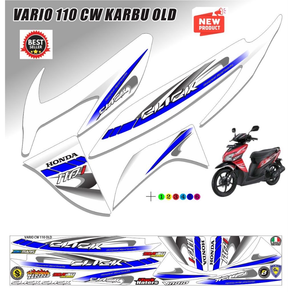 COOL VARIATION MOTIF STRIPING สําหรับ HONDA VARIO OLD 110 MOTORCYCLE CLICK VARIATION MOTIF