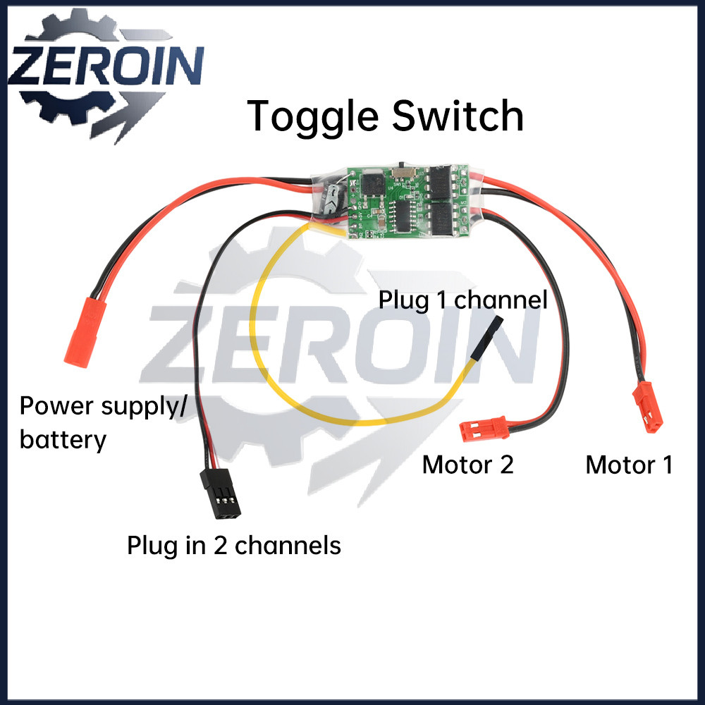 Dual-Way Bidirectional แปรง ESC Speed Controller รุ่น RC เรือถัง Crawler รถ 2S 3S 5A Li-ion แบตเตอรี