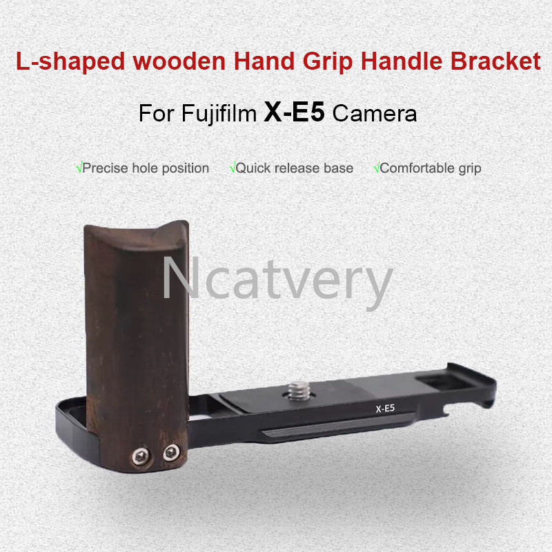 สําหรับ Fuji X-E5 XE5 กล้อง Quick Release Board, Mirrorless XE5 ไม้เนื้อแข็งกล้อง Handle Grip, อุปกร