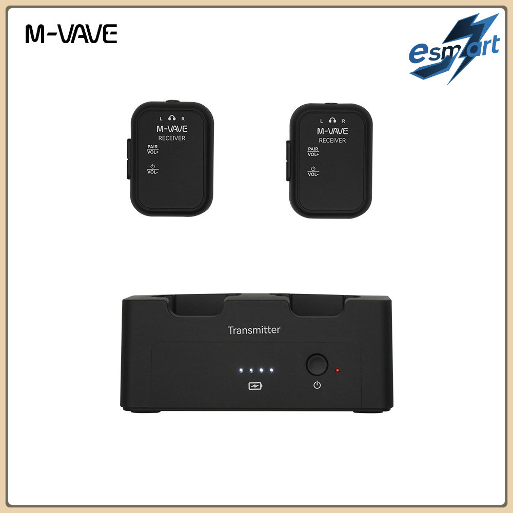 M-VAVE WP-12 2.4G หูฟังไร้สายจอภาพระบบเสียงเกียร์สเตอริโอ Mono Recorder เครื่องรับส่งสัญญาณแบบชาร์จไ