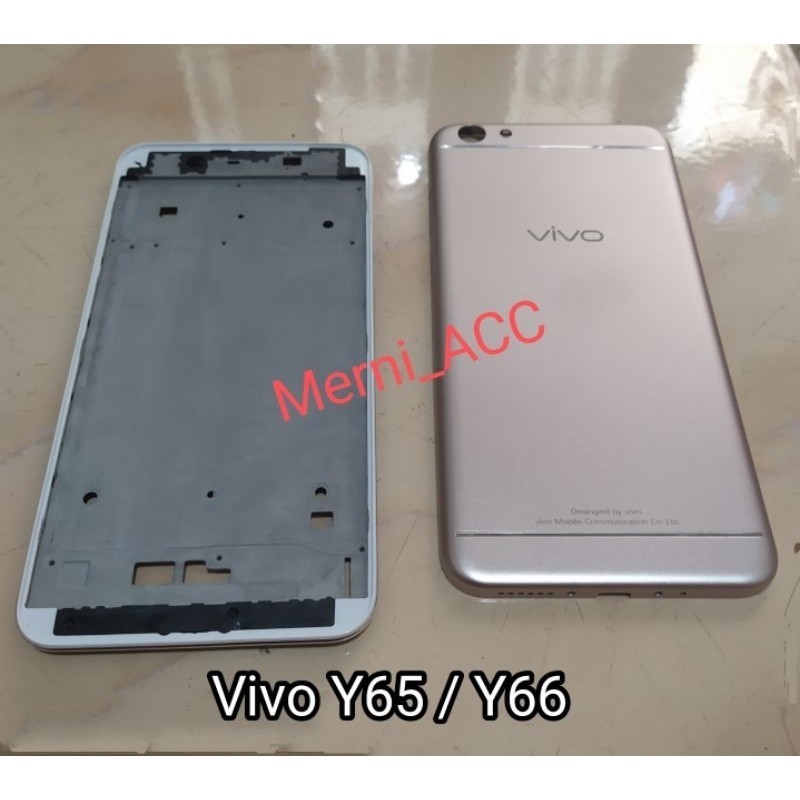 Kesing Hausing Fullset Frame Lcd Vivo Y65 / Y66 Backdor + Frame กระดูกกลาง