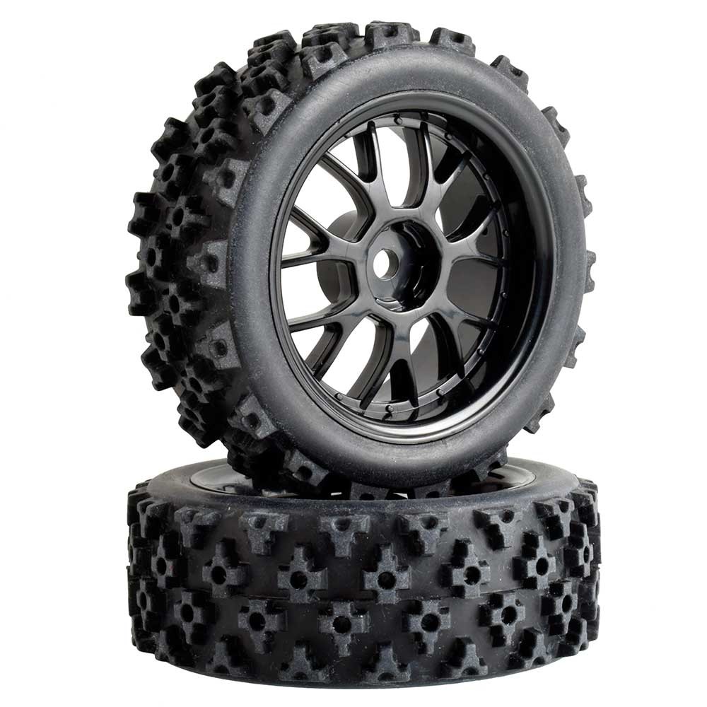 RC 907-6096 ขอบพลาสติกและยาง Rally 70 มม.สําหรับ 1/10 Flat Run to Rally ยาง / 1/16 Rally ยาง