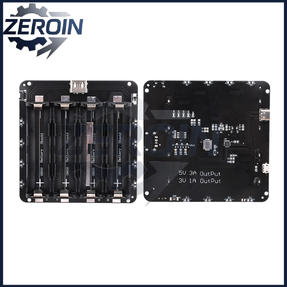 4-Slot 18650 แบตเตอรี่ลิเธียม 5V/3A บอร์ดขยาย V9 3V/1A Power Bank บอร์ดขยาย