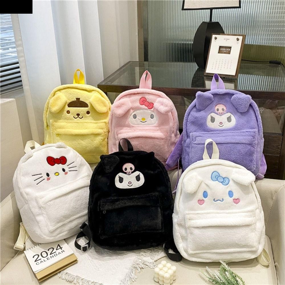 DYNA กระเป๋าเป้ Sanrio แบบตุ๊กตา Cinnamoroll & Hello Kitty ความจุใหญ่ สไตล์นักเรียน