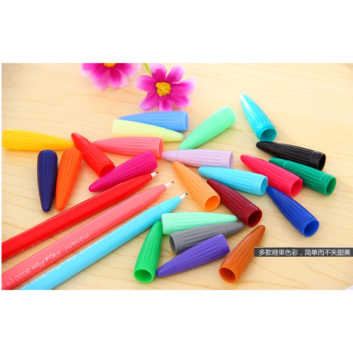 เวอร์ชั่นเกาหลี monami monami 3000 24 สีปากกาไฟเบอร์ปากกาเจลสีปากกาน้ํา-Based ปากกา Hook Line ปากกาส