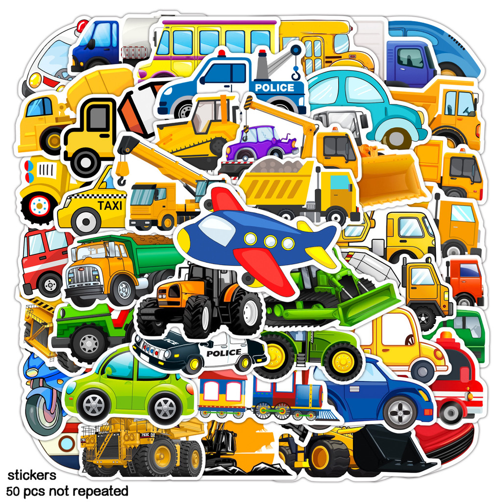 Stickers สัตว์น่ารัก กันน้ำ แพ็ค 50 ชิ้น ไม่ซ้ำ สำหรับโทรศัพท์/แล็ปท็อป/กระเป๋า/ไมโครสปอร์ต/โน๊ตบุ๊ค