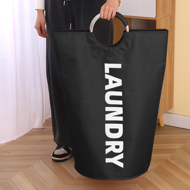 【SayTH✨1-3 วัน】90L ตะกร้าซักผ้าแบบพกพากระเป๋าพร้อมที่จับตะกร้าซักผ้าขนาดใหญ่ตะกร้าซักผ้าพับได้เสื้อผ้าถังสกปรกถุงผ้า - รูปที่ 3