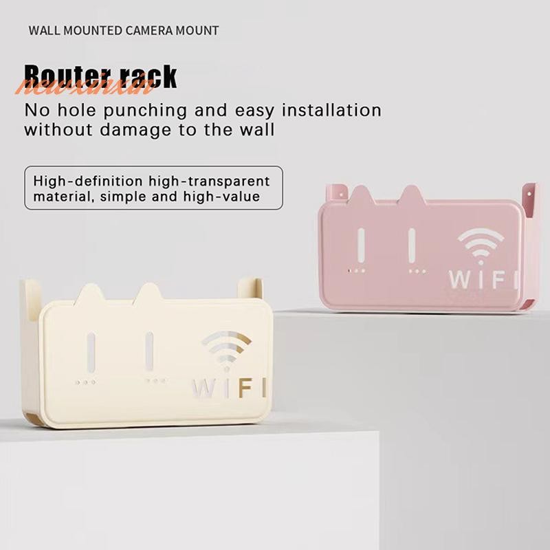 [NT-t] กล่องเก็บเราเตอร์ในบ้าน Wireless WIFI TV Set-Top Box ชั้นเก็บของติดผนังสําหรับห้องนั่งเล่นห้อ