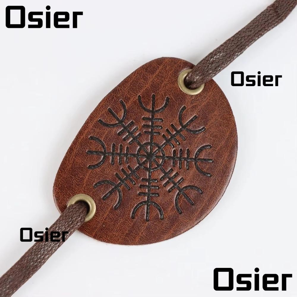 OSIER Pirate Eye , Hand Made Flat Profile Eyepatch, Leather Retro Halloween Costume Accessories