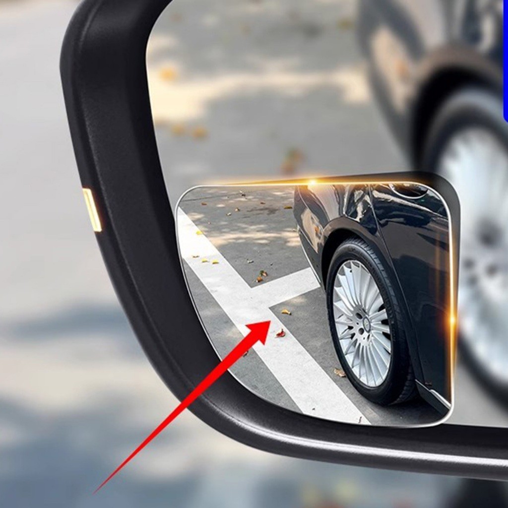 2ชิ้น HDกระจกจุดบอด กระจกมองข้างรถยนต์ ปรับมุมได้360°ลดอุบัติเหตุ สำหรับรถส่วนใหญ่ - รูปที่ 5