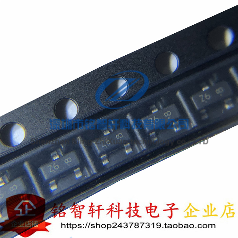 ยี่ห้อใหม่ BZX84C7V5LT1G 7.5V 7V5 ผ้าไหมหน้าจอการพิมพ์ Z6 SOT-23 Patch แรงดันไฟฟ้าหลอด 20 ชิ้น