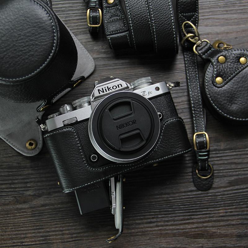 เหมาะสําหรับกระเป๋ากล้อง Nikon/Nikon ZFC เคสหนังป้องกันย้อนยุค กระเป๋ากล้อง zfc กระเป๋ากล้องหนังแท้