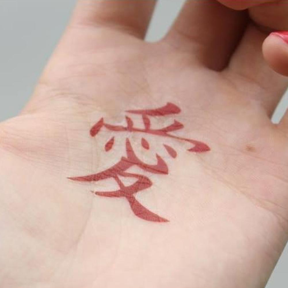 รัก|Love Character Tattoo Stickers Men Waterproof I Women And Gaara Hokage S5p1
