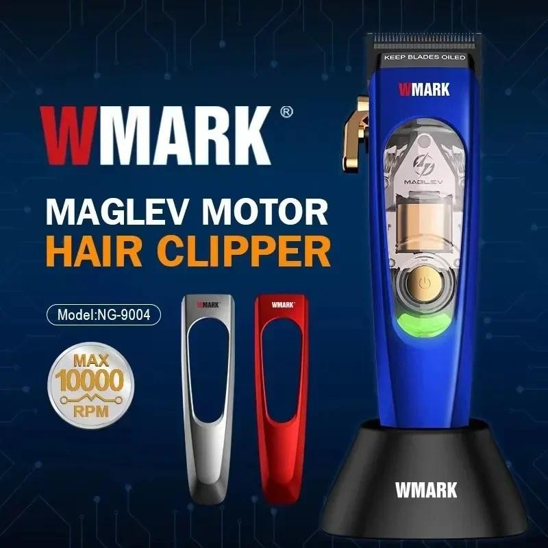WMARK NG9004 10000RPM Professional Hair Clipper DLC FADE ใบมีดความเร็วสูงตัดผม Trimmer พร้อมแท่นชาร์