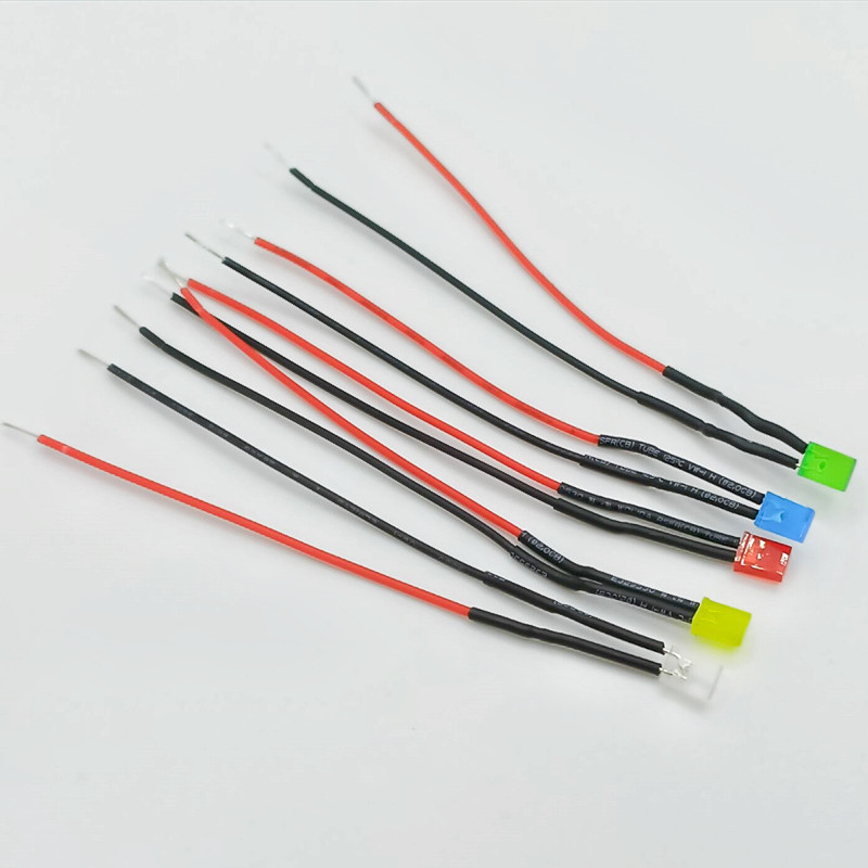 2 * 5 * 7MM Square Luminous Diode พร้อมสายไฟ LED ไฟด้านหลัง 3V5V6V12V24V36V220V