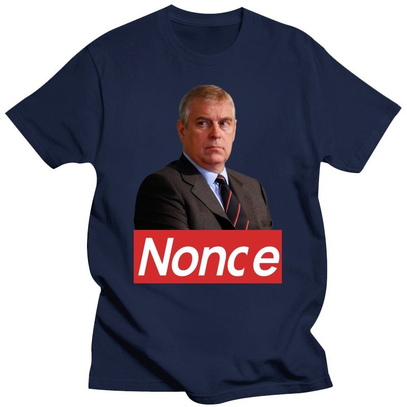 เสื้อยืดเชิคคลาสสิก P-rince Andrew สีดำ แบบวงกลมรอบคอ รหัส 173DMN