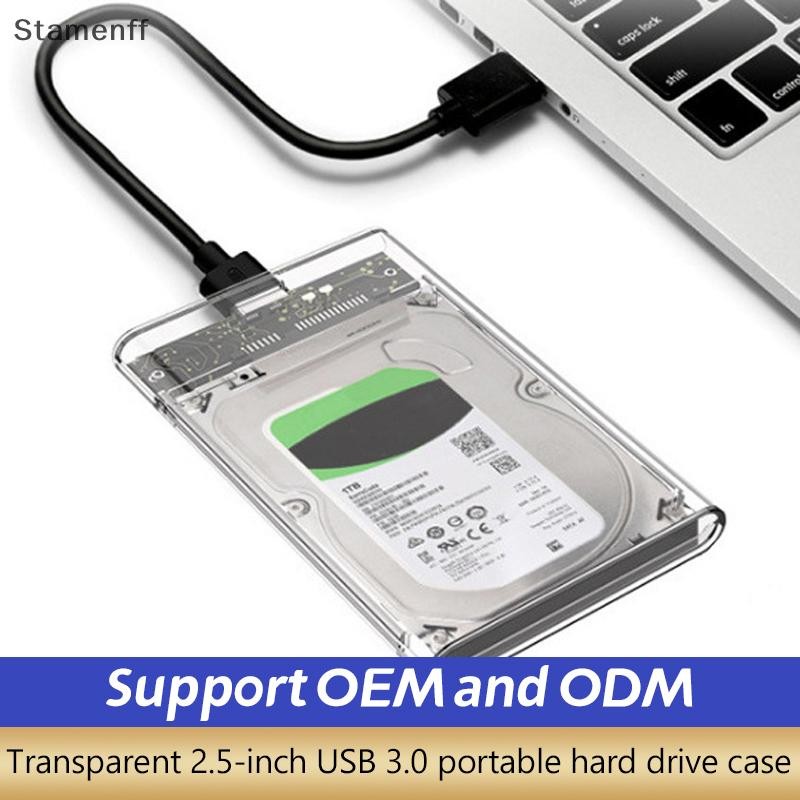 Null โปร่งใสฮาร์ดไดรฟ์ภายนอก 2.5or3.0 นิ้ว HDD SSD กรณี Micro-b USB3.1 4TB ไดรฟ์ใช้งานร่วมกับ UASP SATA III แล็ปท็อป null