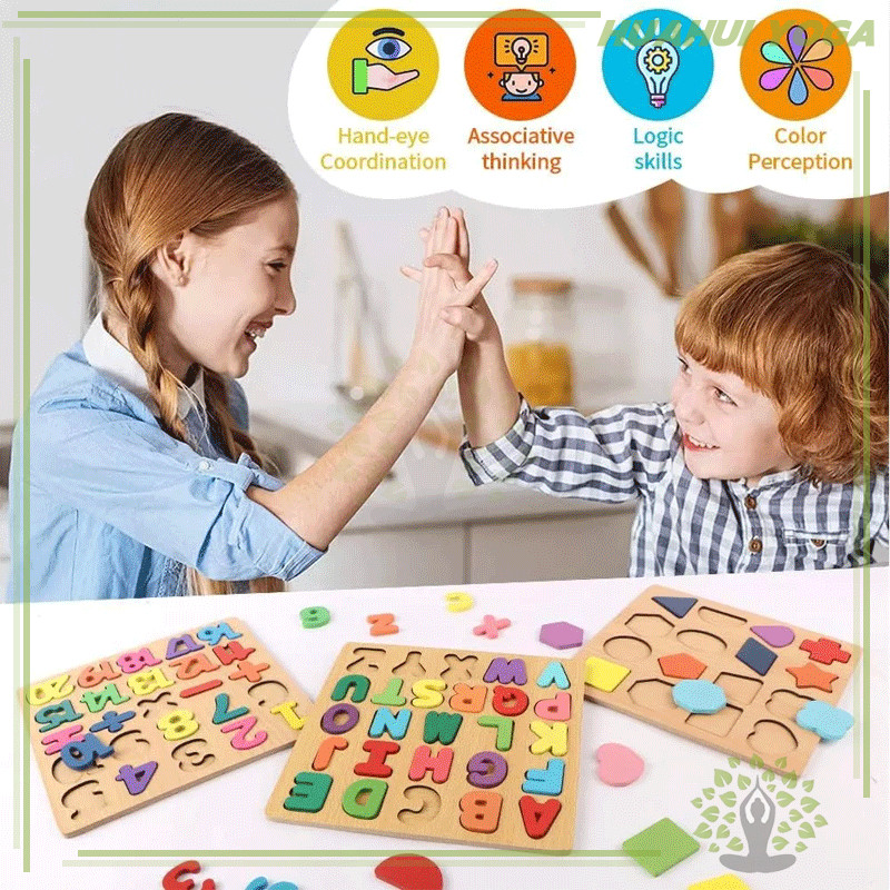 บล็อกไม้เสริมพัฒนาการ แผ่นคำศัพท์  รูปทรงเรขาคณิต บล็อกไม้ สีปลอดภัย เสริมพัฒนาการ - รูปที่ 7