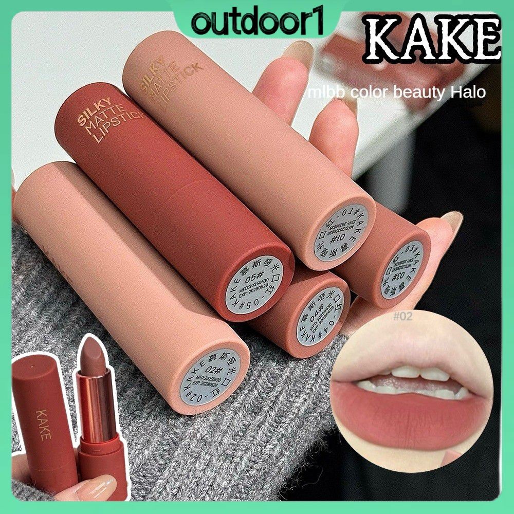 ลิปสติกเนื้อแมทท์ 5 สี Kake จัดส่งรวดเร็ว ลิปกลอสเนื้อมูสท์แมทท์ ลิปเคลือบกันน้ำติดทนนาน ไม่ติดถ้วย 