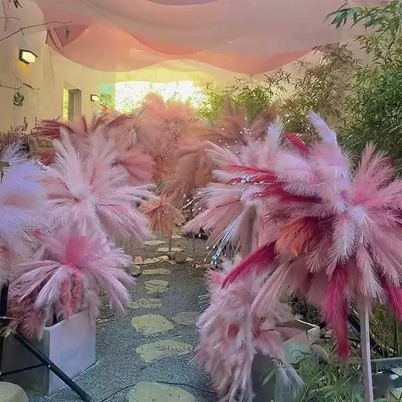 YTL ช่อหญ้าปลอม หญ้าแพมพาส หญ้าเทียม ต้นหญ้าแห้ง หญ้าคา ช่อหญ้าสี ดอกเลา ดอกไม้ปลอม pampas สไตล์นอร์ดิก แต่งบ้าน งานแต่ง - รูปที่ 6