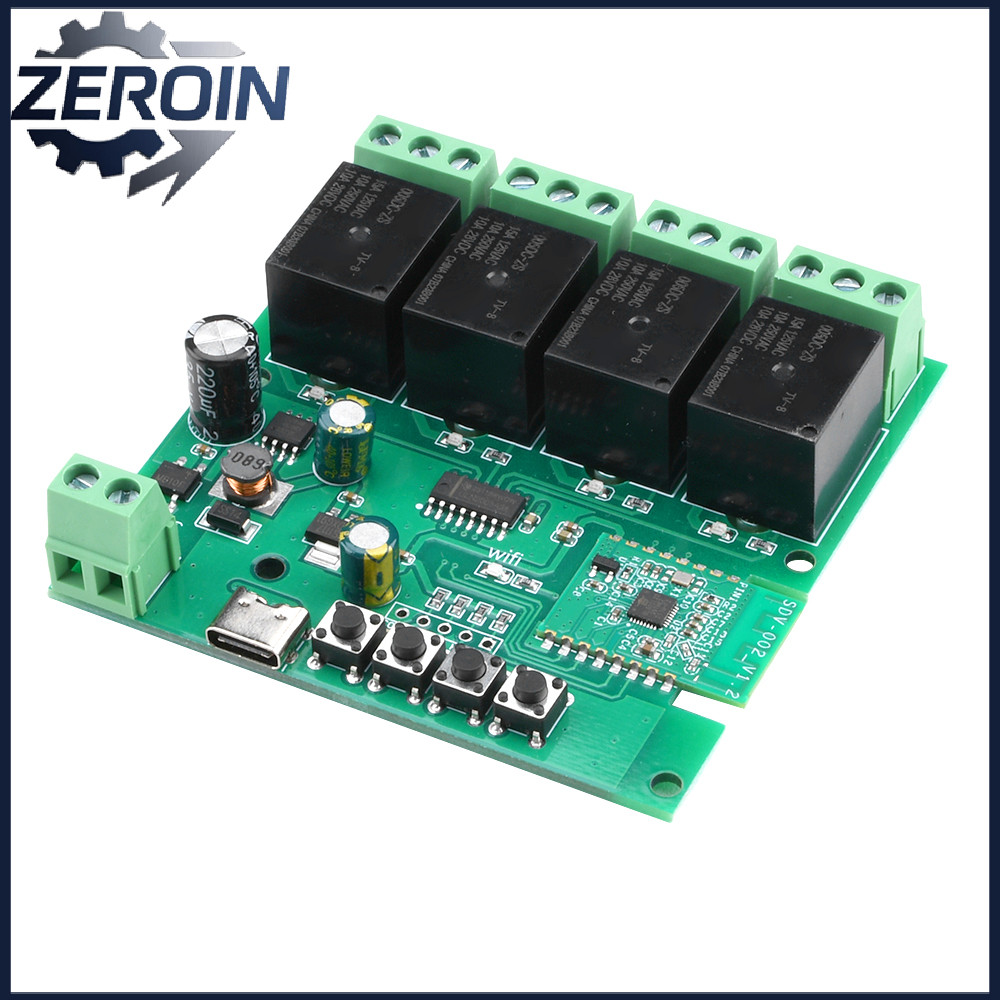 DC/AC7-32V 2/3/4 Way Bluetooth WIFI รีเลย์สวิตช์โมดูลอินเทอร์เฟซ Type-C ระบบ Ewelink APP