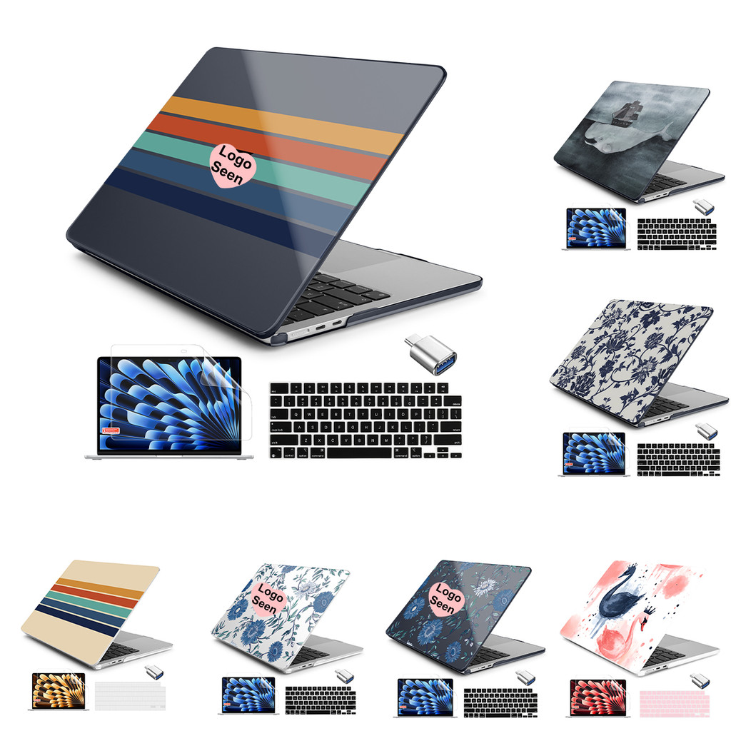 สําหรับ MacBook Air 13.6 "M4 M3 กรณีรุ่น A3240 A3113 M3 A2681 M2 ชิปคริสตัลรูปแบบพลาสติก Hard Case Cover