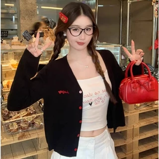 L.A Shop🌟พร้อมส่ง เสื้อคาร์ดิแกรนแขนยาว คาร์ดิแกน ผ้าไหมพรมน่ารักมากๆ สไตล์เกาหลี"Z-K117"